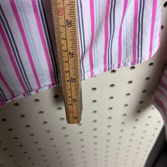 Vintage Hollister Pink Striped Button Up Shirt Preppy 2000s Era M - Picture 6 of 6
